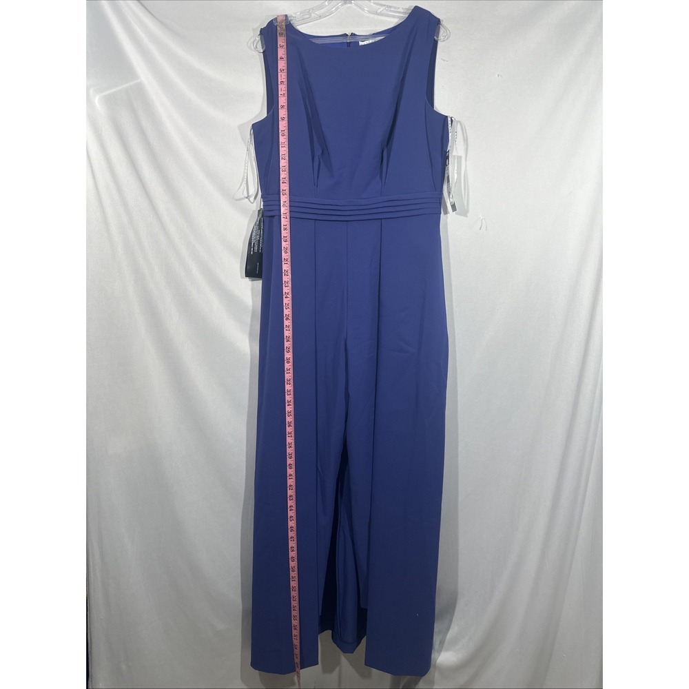 NEW $328 Kay Unger [ 12‎ ] Demi Walk Thru Jumpsuit in Cobalt Blue #J2072 - Picture 6 of 16